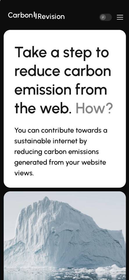 carbon website story page